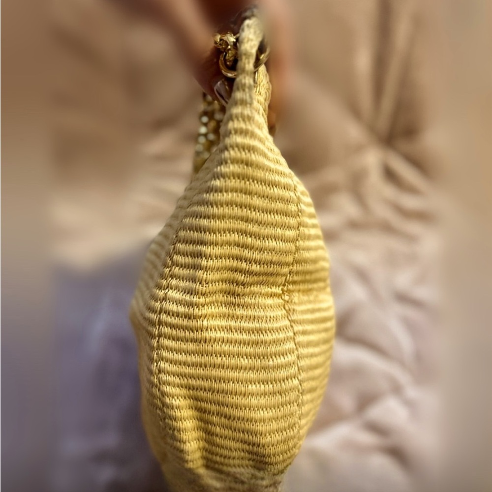 Jimmy Choo Brown Raffia Solar Hobo W/Python - image 3